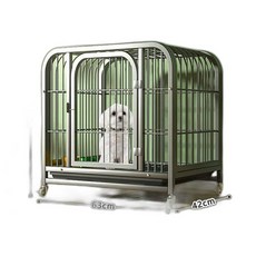 새끼 강아지 집 개집 하우스 보호 스틸 울타리 고양이, 1개, 화이트/95x64x79