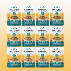 내추로 강아지 습식사료 100g 12개 1박스, 12팩, 치킨+야채