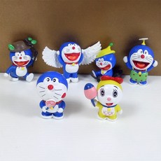 하이킹영 케이크데코레이션 고개젓다 인형 진열 장식품 KT 땡땡 스파이더맨 주장 곰 토끼피규어 디저트 플러그부품, 하늘을날다 땡땡 6종