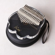 Kalimba 귀여운 고양이 발톱 모양의 17 키 Kalimba 엄지 손가락 피아노 아크릴 투명 키보드 악기 튜너 해머 Gig 가방, 결정