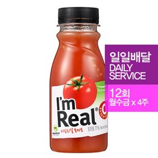 풀무원 [정기배달]아임리얼 토마토12회(월수금*4주) 과일주스, 190ml, 12개