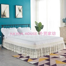 플라워레이스스커트침대스커트표면프린세스침대커버밴딩4915015060