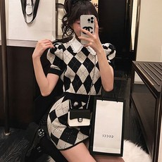 여름니트스커트세트