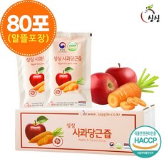  싱싱 사과당근즙 80포(알뜰포장), 100ml, 80개 