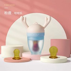 과일과 채소 즐거움 추진 물주머니 아기 물다 즐거움 아기 젖꼭지 달래다 과일 아교 실리콘 아교 젖꼭지, 핑크[나노실버SML무봉지]OPP 파우치, 1개