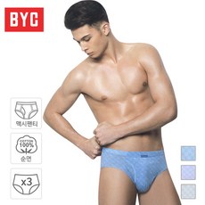 BYC [BYC] 순면 소취 남성 맥시 삼각 팬티 3매입 BYL2324