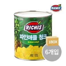 동서 리치스 파인애플 청크 3kg, 6개