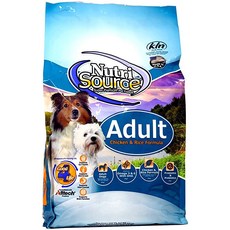 Tuffys Pet Food NutriSource 치킨 및 라이스 성인 개 사료 5파운드, 1개