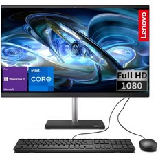 Lenovo V50a AIO | 23.8 FHD 비즈니스 올인원 데스크톱 컴퓨터 인텔 Core i310100T 비트 i58300H 윈도우 11 Pro WiFi 블루투스 5.0, 16GB RAM | 256GB SSD + 1TB HDD - i310100