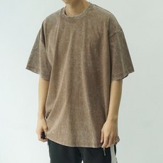 남자 반팔티 오버핏 빅사이즈 피그먼트워싱 여름 면티