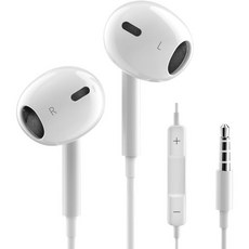 이어폰 유선 이어폰 3.5mm 잭 HIFI 음질 볼륨 조절 딥 베이스 노이즈 캔슬링 마이크 포함 통화 고해상도 클리어 통화 볼륨 조절 스테레오 이어폰 헤드폰