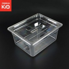[미르몰]_(1 2 Size) PC밧드 음식 보관용기 통 바트 받드 냉장고 정리용기 재료보관함 정리함 투명 플라스틱 업소용 가정용 냉동실☆☆☆☆☆, 선택☞☞_PC밧드 8인치 1 2(노치뚜껑포함)