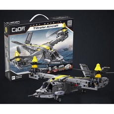 정식수입 퍼즐마을 바니랜드 블럭비행기 틸트로더 에어 크래프트 C61076 CADA 카다 조립식 조립블럭 블럭맞추기 레고호환