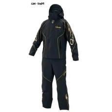 Gamakatsu shimano 시마노방수 바다 낚시복 가마가츠 낚시복 GM-3407 갯바위 슈트, 블랙 GM-3407고어텍스