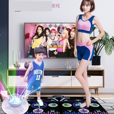 해외 OEM 가정용 다이어트 DDR 펌프 게임 춤 댄스 레트로 HDMI, AV무선+PU재질마사지매트+3D+62종게임 그레이