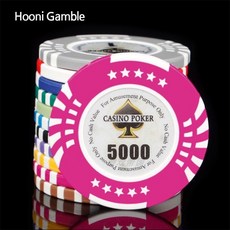 후니겜블 국제규격 14g 오성 스페이드 포커칩 20p, 5000숫자칩