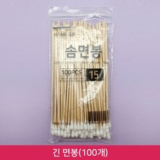 뷰티퀸코리아 다용도 긴면봉 롱면봉 나무면봉 반영구 부자재(100개입), 1개, 100개입 - 긴면봉