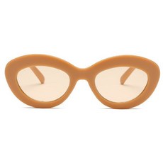 여성 디자이너 레트로 타원형 선글라스 핑크 빈티지 여성용, yellow orange, 1개