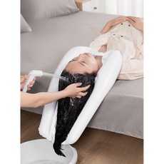 벨린 누워서 세발기 환자머리감기 노인 성인 간이 임산부 침상 휴대용 샴푸대 어르신, 1개
