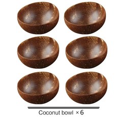 스무디 샐러드 주방 식기 숟가락 그릇 코코 코코넛 천연 나무, 1개, 5.6 bowl