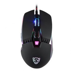 [해외] MOTOSPEED V20 게임용 마우스 50 인치 당 점 8 버튼 RGB 백라이트 광학 유선 게임 컴퓨터 마우스 머 마우스 노트북 PC 머 509 #3, Black