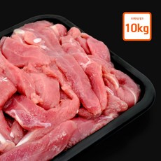 오리 안심 10kg 슬라이스 생오리 다이어트 반려견 수제 간식, 1개, 벌크, 냉장