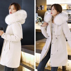 벨라 여성 슬림핏 모자 퍼 후드 야상 패딩 코트 점퍼 (2 Color)
