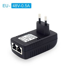 48V12V POE 인젝터 이더넷 CCTV 전원 어댑터 0.5A 2A 24W POE IP 카메라 IP 전화 POE 스위치 전원 어댑터 EUUS 옵션, 1개, 없음, 2) 12V1A US