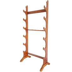 검 거치대 좌대 도검 지휘봉 장비 진열대 사극 무술, 브라운 플로어 스탠딩 4단