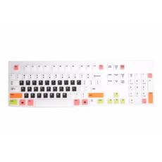 LEZE-로지텍 MK120 K120 키보드 용 초박형 키보드 커버-화이트 블랙, 단일상품, 단일상품