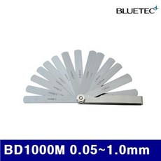 MDT3074 블루텍 4016115 두께게이지 BD1000M 0.05-1.0mm 20매 (1EA) 두께게이지/게이지/계측기/측정공구