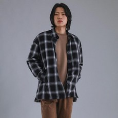 [엔터식스]애드혹 남성 체크 패딩셔츠HWALS14