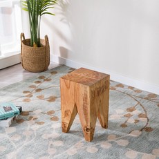 통나무 스툴 통원목 의자 인테리어, C타입26x26x45