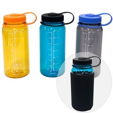스마일데이 국산 다용도 트라이탄 스포츠 등산 물통 물병 700ml, 오렌지(고리형 가방)