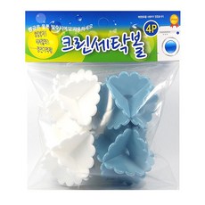 4매 세탁볼 크린 신형 국산 (색상랜덤발송), 1개