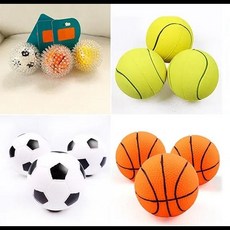 작은 개용 고무 씹는 강아지 공 장난감 물건 반려동물 Brinquedo Cachorro 직경 6cm 1 개, [02] 1PCSBasketball, [01] 1pcs random color, 1개