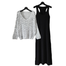 플라워뜨개투피스