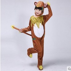 해외 어린이 황금원숭이 무대 공연복 아기 원숭이 동물복 유아 작다-94049