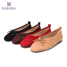 바바라(슈즈) B BY바바라 스웨이드 8자 리본 여성플랫 1cm_DID539 4color