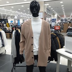 앤듀 남성)세미오버 와이넥니트가디건 O201KC110P