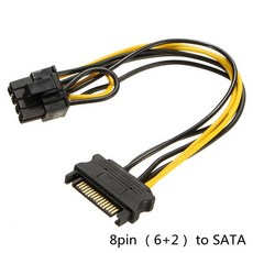 15핀 SATA POWER LOGIC 6핀 62 PCIE 비디오 카드용 EXPRESS 어댑터 케이블 암 수, 01 18CM, 01 8PSATA