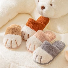 아동 고양이 발 에코퍼 겨울 푹신한 털슬리퍼 160-220