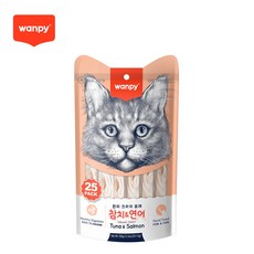 완피 크리미 퓨레 25p 짜먹는 고양이 츄르 간식 스틱, 1개, 350g, 참치와연어25p