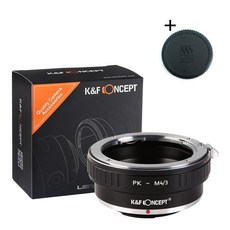 K&F Concept PK-M4/3 렌즈 변환링 어댑터 / 펜탁스 K 렌즈 - M43 바디 / 뒤캡포함 Pentax K lens on M4/3 camera adapter + cap, 1개 - xtreamerav-m4