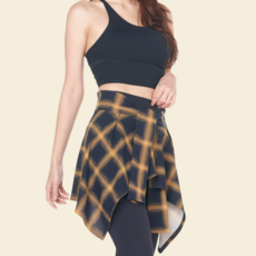 베럴라인 체크 엉덩이 치마 레깅스 레이어드 스커트 가리개 힙 커버 업 남방 룩