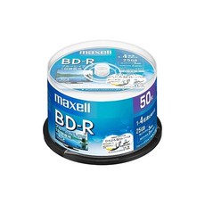 maxell 녹화용 BD-R 표준 130분 사배속 와이드 프린터블 화이트 50장 스핀들 케이스 BRV25WPE.50SP