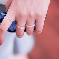 아크릴큐빅반지