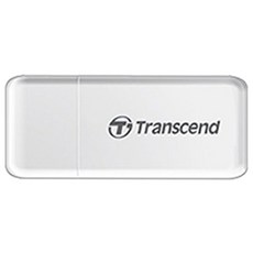 Transcend 創見 USB 3.1 讀卡機 RDF5, 支援SD/microSD, 台灣製造, TS-RDF5W, 白色, 1個