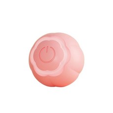 QDY LED 조명이 있는 대화형 고양이 공 360도 자동 회전 지능형 공 스마트 USB 충전식 장난감 새끼 고양이, 1개, 분홍색
