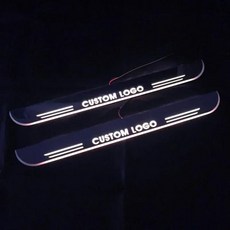 호환 페달 차량 외부 부품 인피니티 QX80 2013 2014 LED 도어 씰 스커프 플레이트 통로 동적 스트리머 조명, [07] All 4pcs white